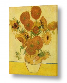 תמונות לפי נושאים חרסינה | החמניות - Vase with Sunflowers