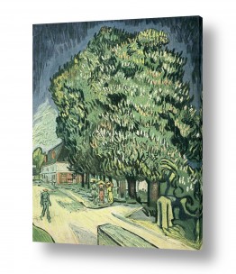 אמנים מפורסמים וינסנט ואן גוך | blossoming chestnut trees