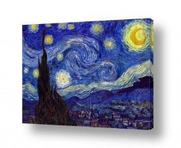 אמנים מפורסמים וינסנט ואן גוך | ליל כוכבים Starry night