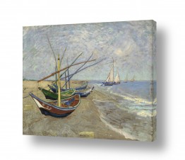 וינסנט ואן גוך הגלרייה שלי | fishing boats on the beac