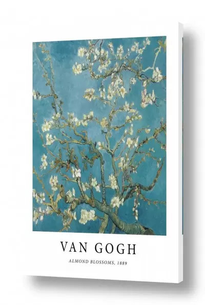 תמונות מעוצבות לסלון תמונות קיר לסלון | Van Gogh Almond Blossoms
