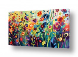 ציורים ציור טבע דומם | פרחים יפים ושמחים