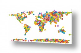 אמנים מפורסמים מפות העולם | מפת עולם חיות לילדים