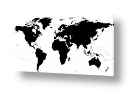 תמונות לפי נושאים עולם | מפת עולם אילמת שחורה