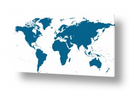 וינטג' ורטרו מפות עתיקות | מפת עולם מעוצבת כחולה