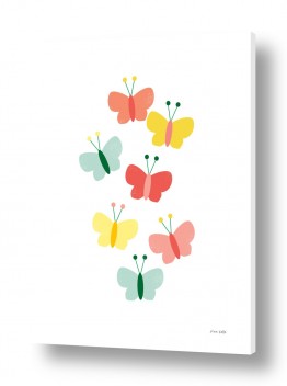 ציורים Ann Kelle | פרפרים בכל מיני צבעים I