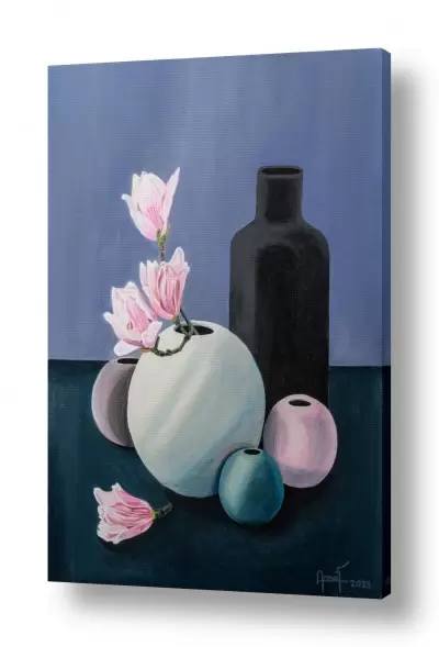 תמונות לפינת אוכל תמונות לפינת אוכל כפרית | Magnolia in a vase