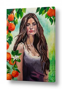 Anna Forsuk הגלרייה שלי | Girl in the orange garden