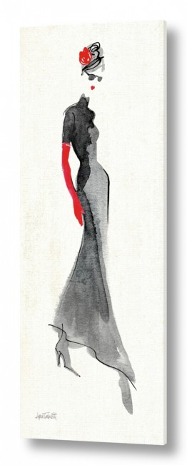 תמונות לפי נושאים אופנה | תמונות במבצע | אשה בשחור ואדום