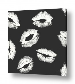 תמונות לפי נושאים שפתיים | נשיקות שחור לבן