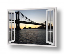 גלרית חלונות 3D 3D Window | גשר מעל הנהר