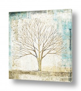 נושאים ציורי נוף על קנבס | עץ בודד בסתיו
