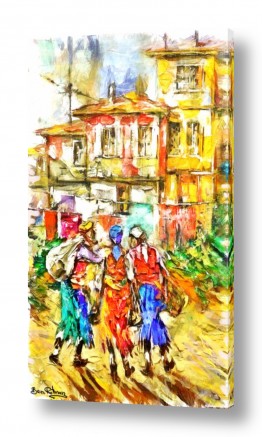 אנשים ודמויות נשים | הולכות לקניות