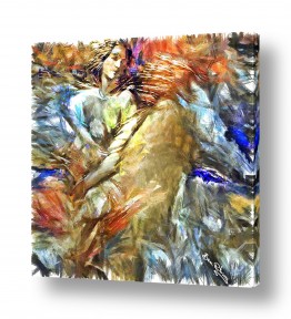 מדבקות קיר מדבקות קיר סוסים | הרוכבת המסתורית