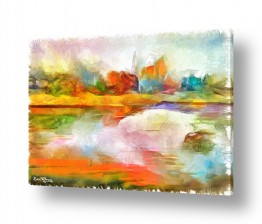 ציורי אבסטרקט אבסטרקט בצבעי מים | קיץ