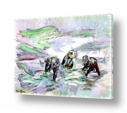 סגנונות ציורי אבסטרקט | כובסות בנהר