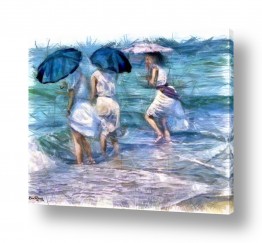 מדבקות קיר מדבקות קיר ים | נשים משוחחות