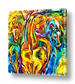 מדבקות קיר מדבקות קיר סוסים | קומפוזיציה