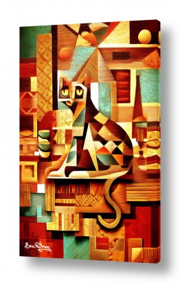 אמנות דיגיטלית חדרי ילדים | מבט חתולי