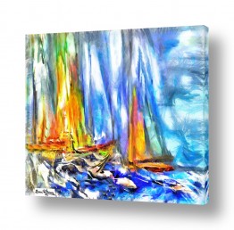 ציורים בן רוטמן | חניון לסירות