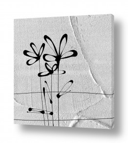 ציורי אבסטרקט מופשט מינימליסטי | פרחים באגם