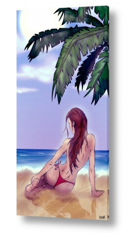 חנן אביסף חנן אביסף - סטודיו ComX איור וקומיקס - עץ | ערום אומנותי על חוף הים
