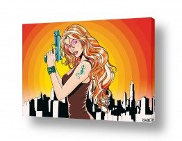 תמונות לפי נושאים קומיקס | גיבורת על מחזיקה אקדח