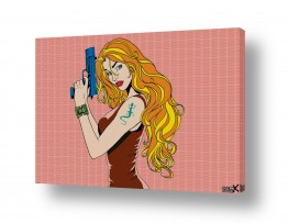 ציורים חנן אביסף | Gun girl roy
