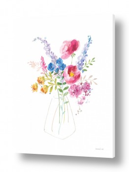 פרחים זרי פרחים | פריחת צבעי מים