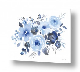 פרחים לפי צבעים פרחים כחולים | זר פריחה בכחול
