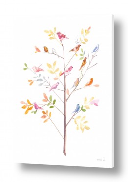 פרחים גבעולים | עץ הציפורים