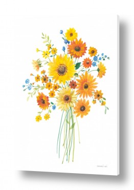 פרחים לפי צבעים פרחים כתומים | f_Sunshine Bouquet I