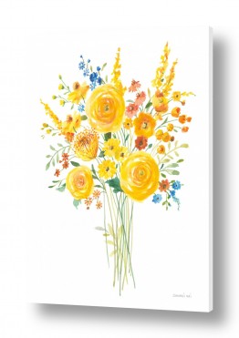 פרחים גבעולים | זר שמש בצהוב