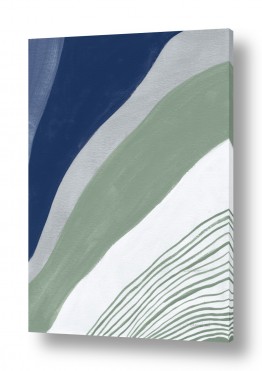 ציורי אבסטרקט אבסטרקט מודרני | מופשט כחול וירוק וו