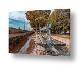 תמונות לפי נושאים כפר | ספסל פריזאי בודד