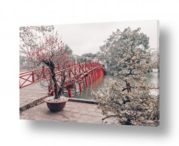 נוף עירוני אורבני גשרים | חורף בהאנוי