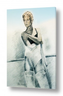 ציורים דוד סלע | רקדנית בסטודיו