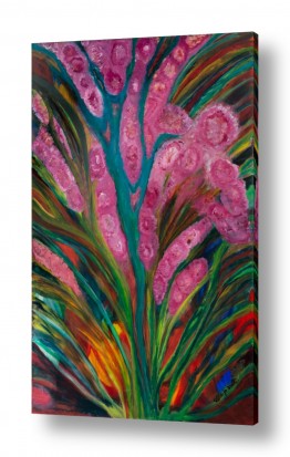 אסתר חן-ברזילי אסתר חן-ברזילי - אמנות מהלב - המילים הפכו לצבעים - פרחים | פריחה בורוד