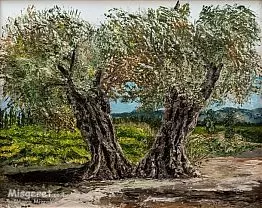 עץ כפול עם לב של זהב