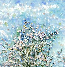 פריחה ברקע שמיים