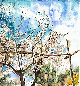 שקדייה על מקלות