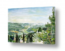 חיה וייט חיה וייט - ציירת ירושלמית - ירושלים | נוף עמק בית זית