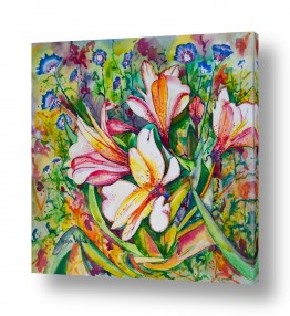 ציורי פרחים ועצים פרחים | קומפוזיציה פרחונית