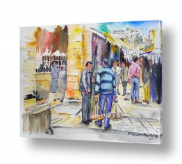 ציורי רחובות בירושלים ירושלים | השוק בעיר העתיקה