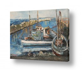 ציורים עוד קרייטר | סירות בנמל