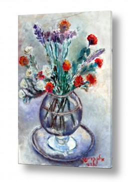 ציורים עוד קרייטר | פרחים באגרטל זכוכית