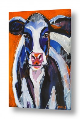 ציורים ציורים של בעלי חיים | פרה בסגנון עכשווי