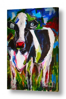 ציורים ציורים של בעלי חיים | פרה בחופש