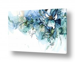 תמונות נוף לסלון תמונות פרחים לסלון | אבסטרקט עדין