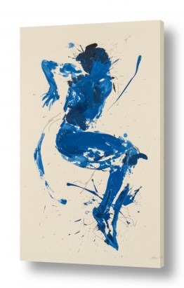ציורים יצחק פוגל | תנועה בכחול